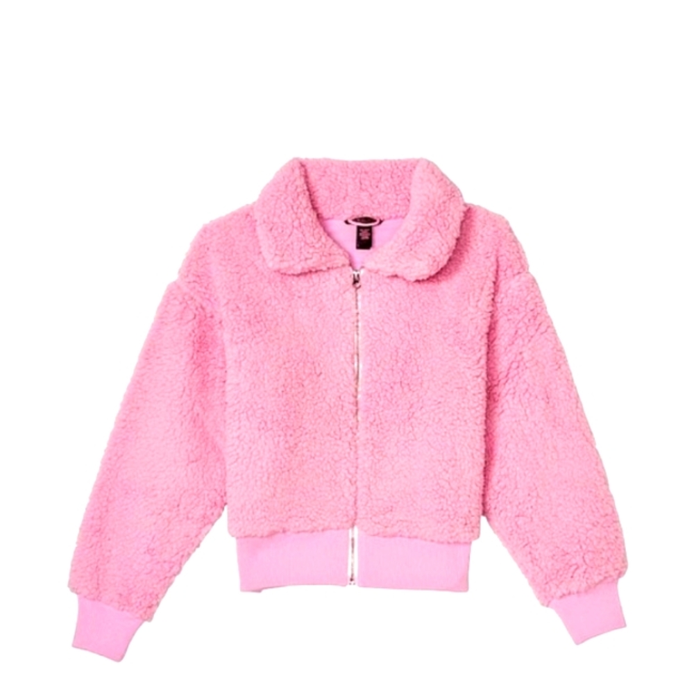 Victoria's Secret Plush Sherpa Jacket Pink NWT